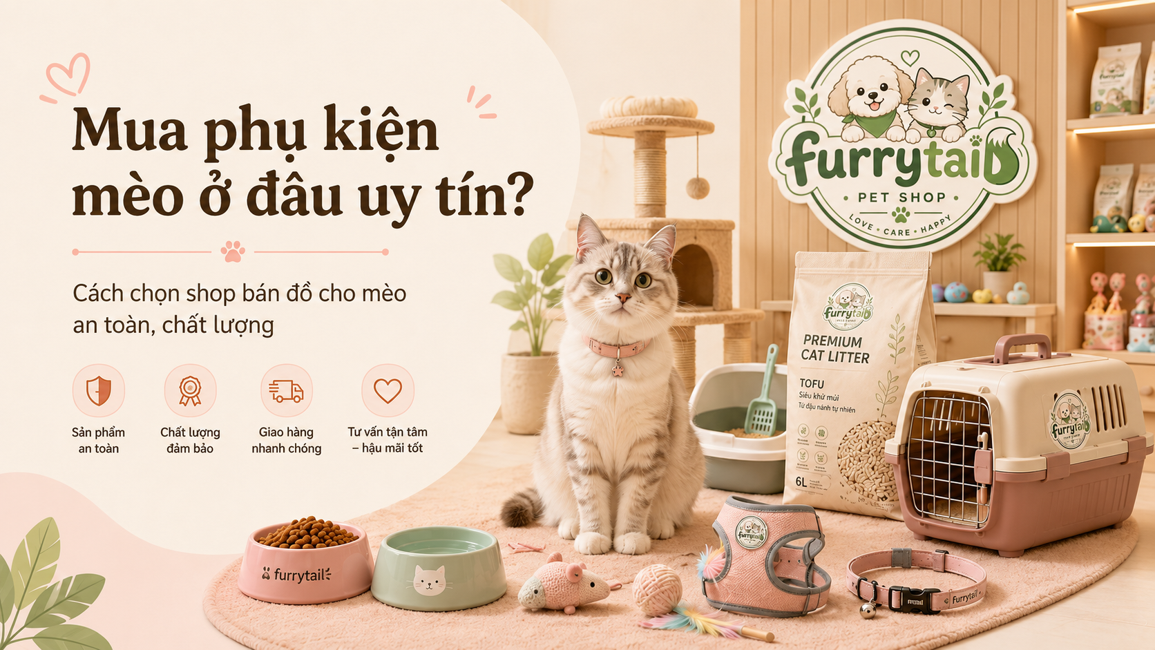 mua phụ kiện mèo tại Furrytail